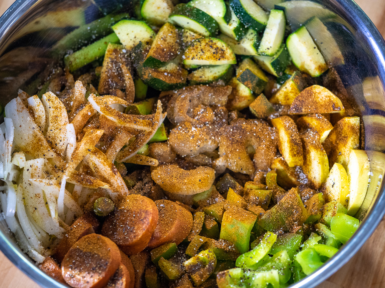 Sheet Pan Sausage & Veggies with Cajun Butter Sauce · Easy Family