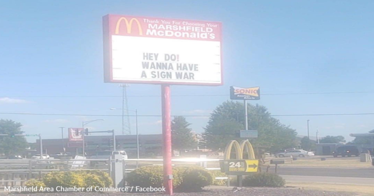 McDonalds Starts A ‘Sign War’ With Dairy Queen And The Whole Town Gets In On It