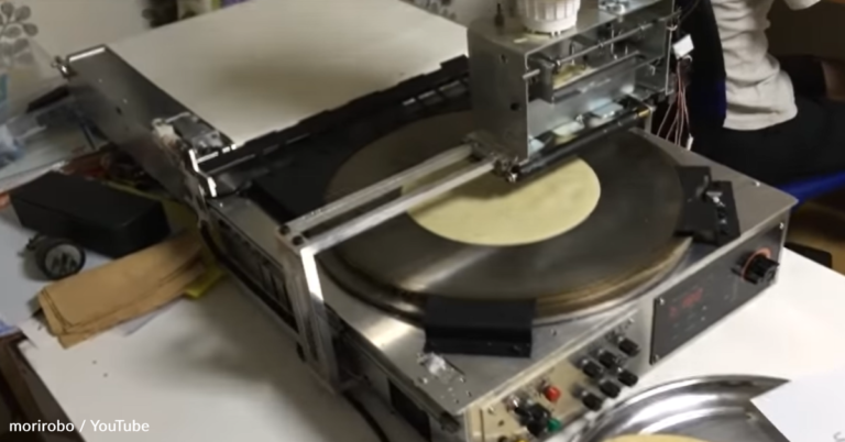 Crepe Machine Spins Batter Like A Vintage Record Player