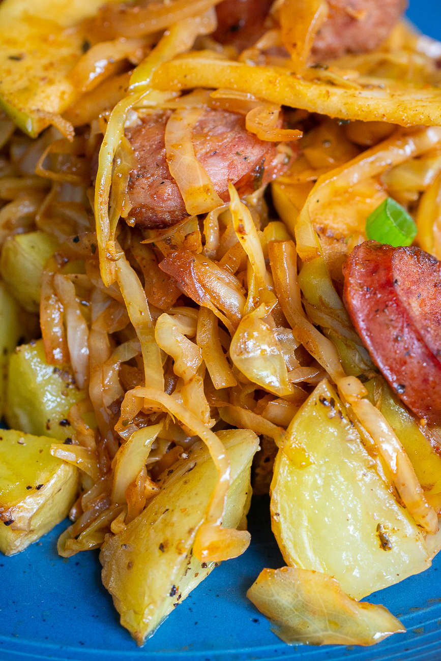 Cajun Cabbage and Sausage | 12 Tomatoes