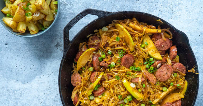 Cajun Cabbage and Sausage