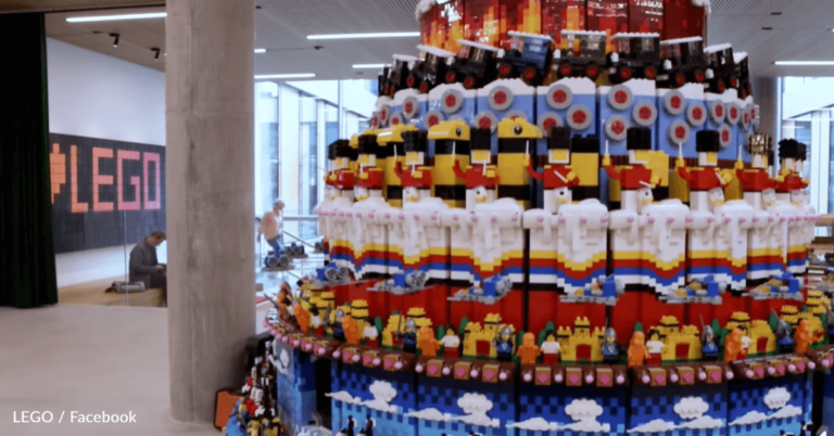 Lego Makes 94,000-Piece Birthday Cake To Celebrate Turning 90