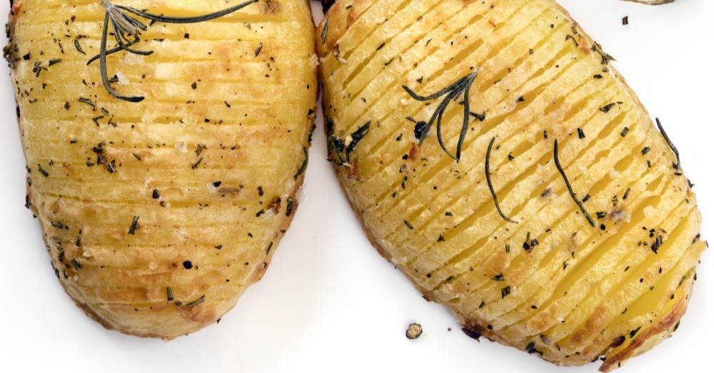 Air Fryer Hasselback Potatoes