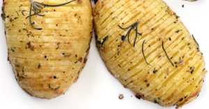 Air Fryer Hasselback Potatoes Feature 1