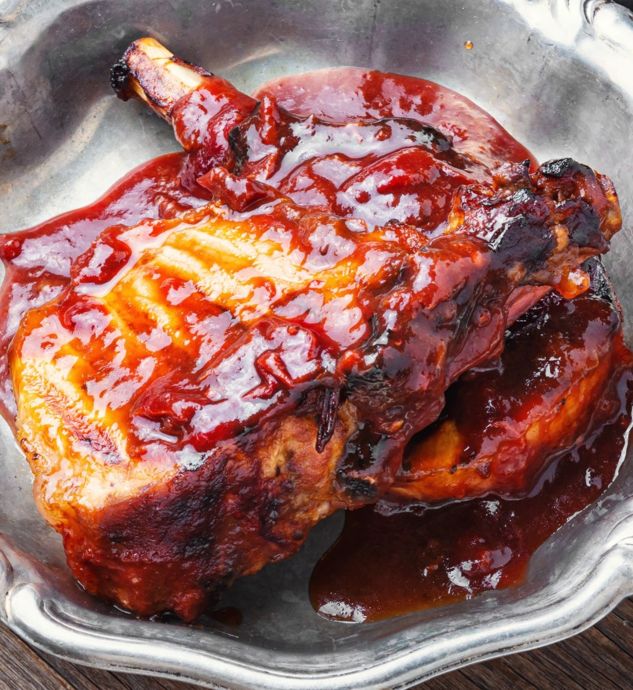 Plum Glazed Pork Chops Vertical 1