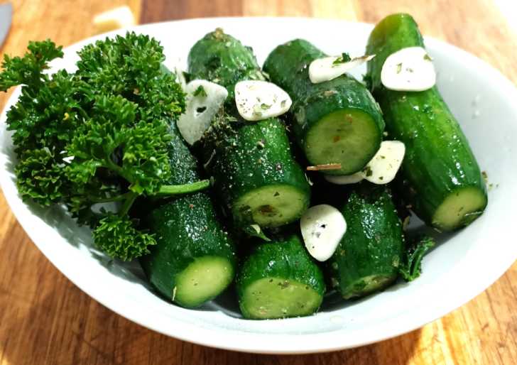 Lightly Pickled Herbed Cucumbers 12 Tomatoes