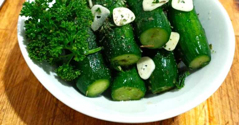 Lightly Pickled Herbed Cucumbers