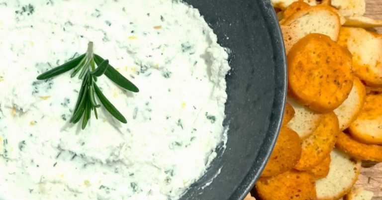 Creamy Lemon and Herb Goat Cheese Dip