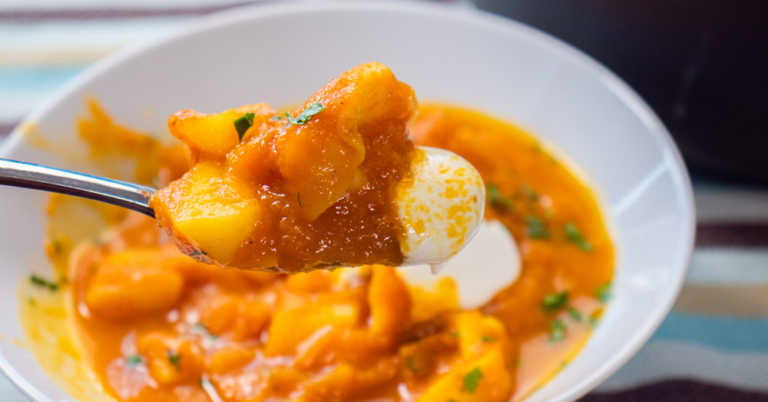 Pumpkin Soup with Tortellini