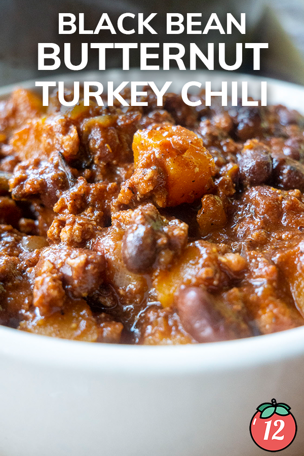 Black Bean Butternut Squash Turkey Chili - All the Healthy Things