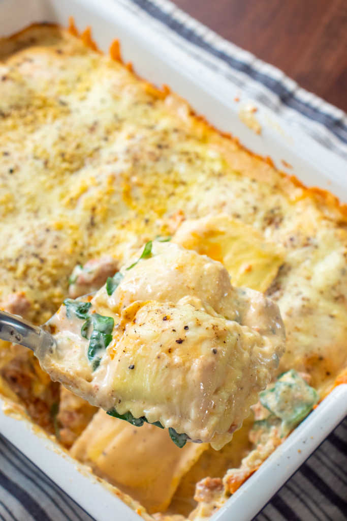 White Ravioli Casserole (Lazy Lasagna) | 12 Tomatoes