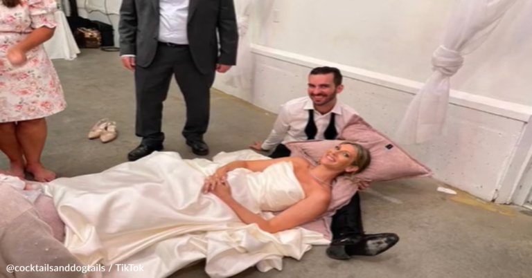 People Impressed With Bride’s Attitude After She Falls And Breaks Her Foot Mid-Wedding