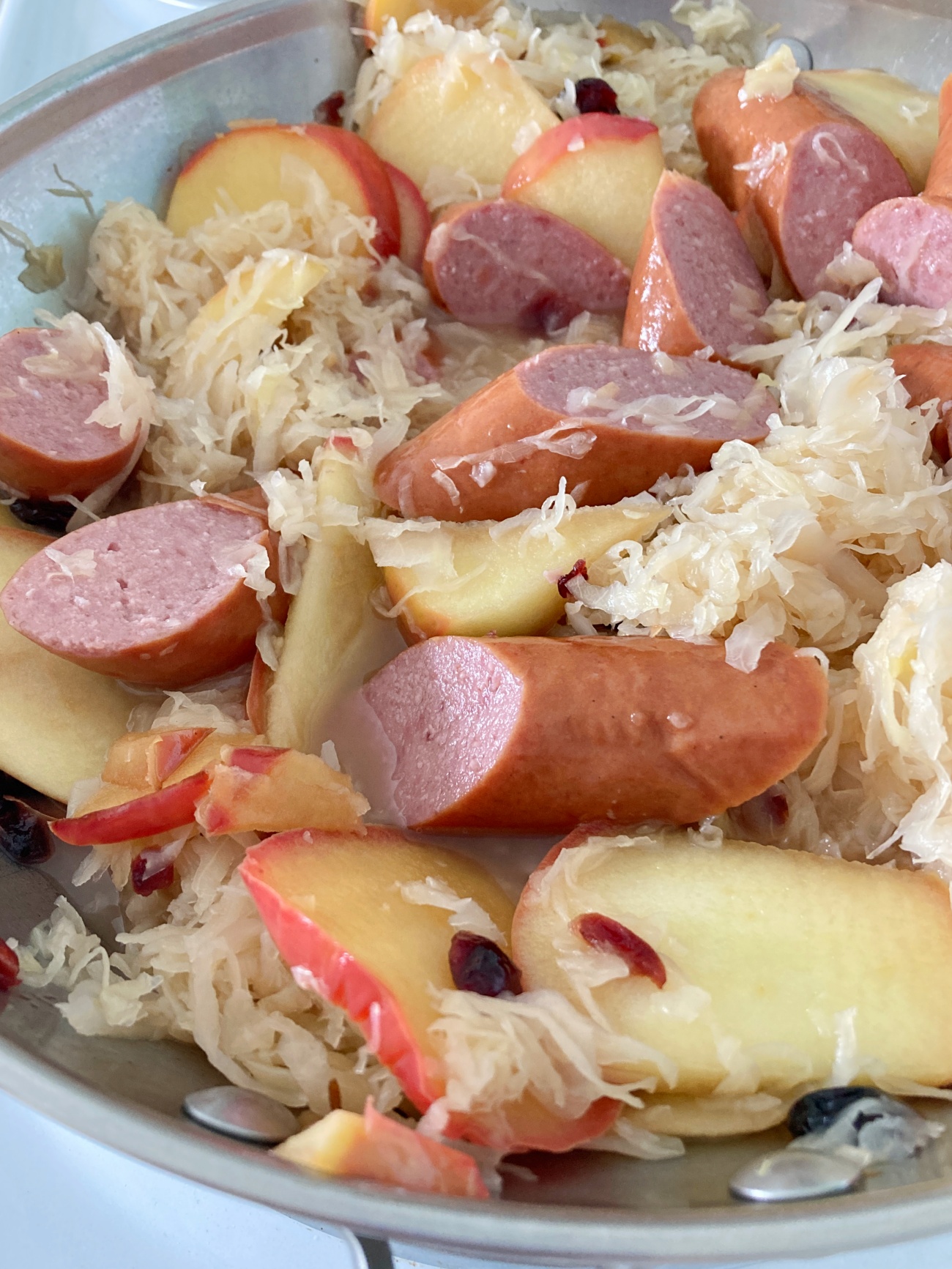 Apple Cranberry Sauerkraut Skillet