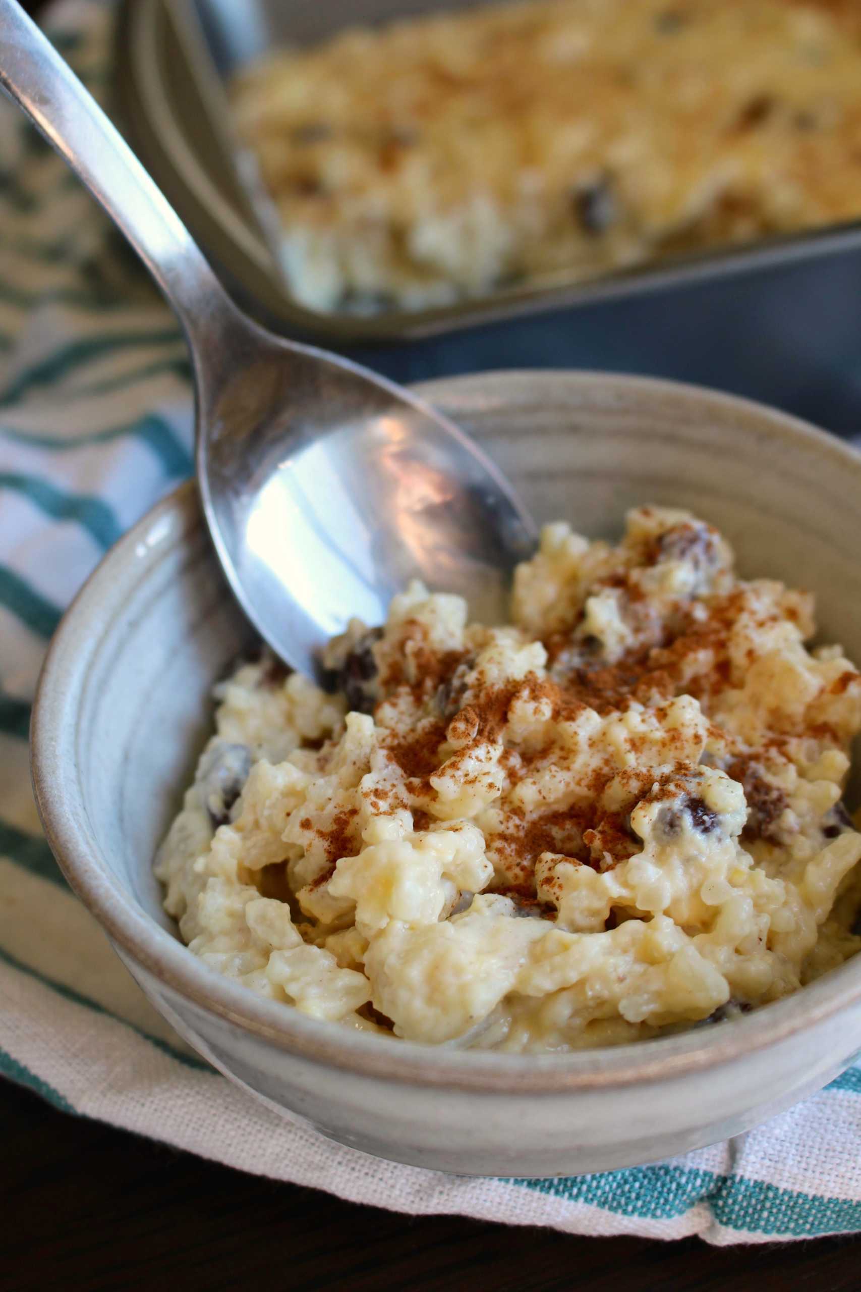 Baked rice pudding with instant online rice