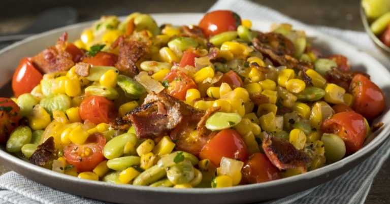 Crispy Bacon Succotash