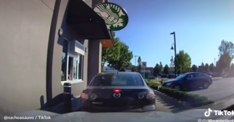 Watch: Starbucks Sign Falls On Man’s Car In Drive-Thru Line