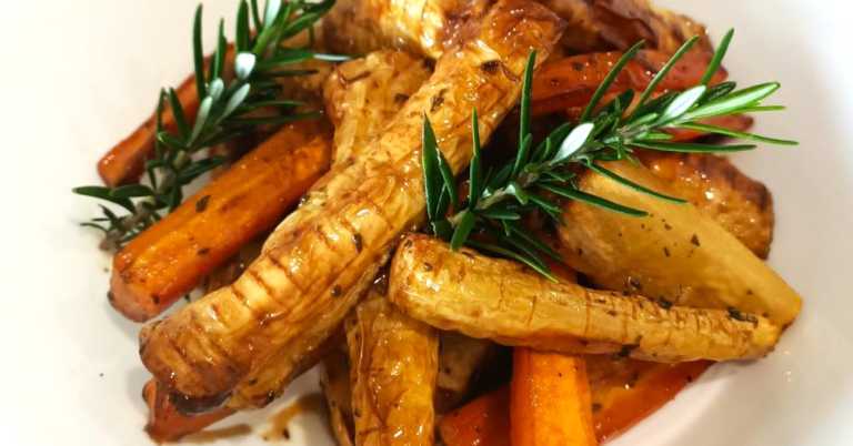 Sheet Pan Maple Butter Carrots and Parsnips