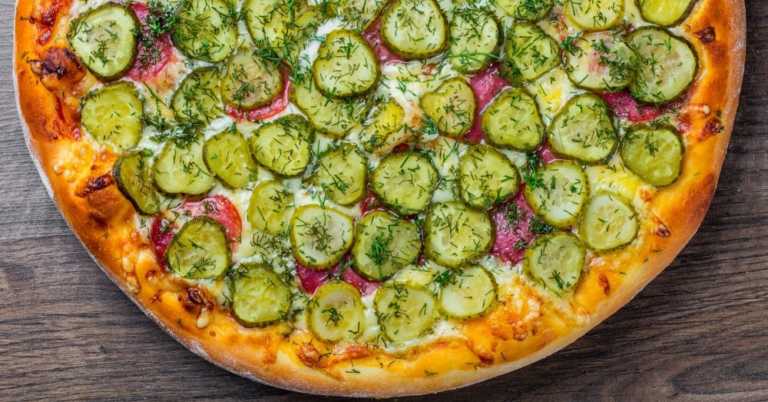 Pickle and Pepperoni Pizza