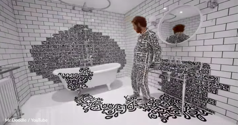 Artist Covers Every Inch Of His $1.5 Million House In Doodles