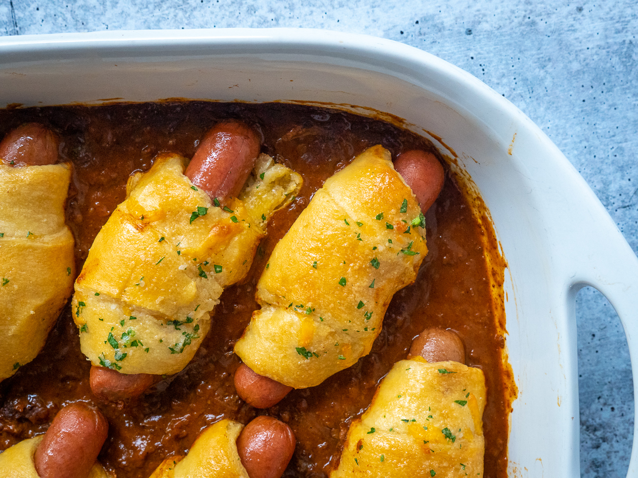 Chili Cheese Dog Bake 12 Tomatoes