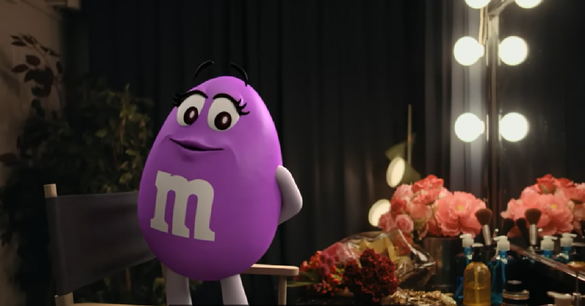 character purple m&m