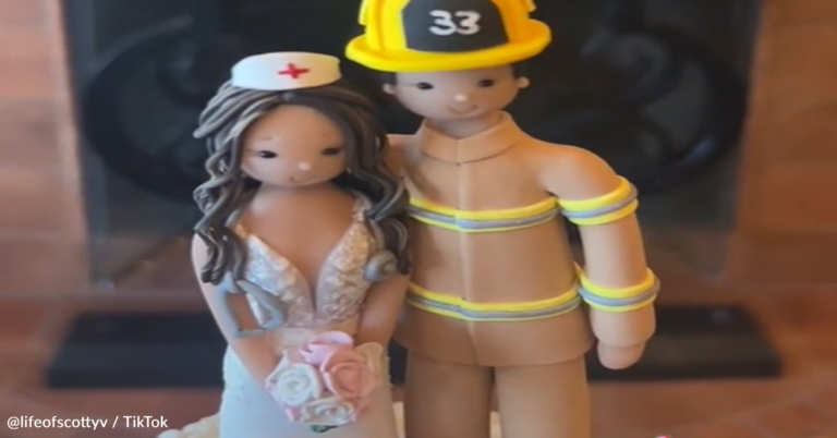 Couple Roasted For Naughty Cake Topper At Wedding