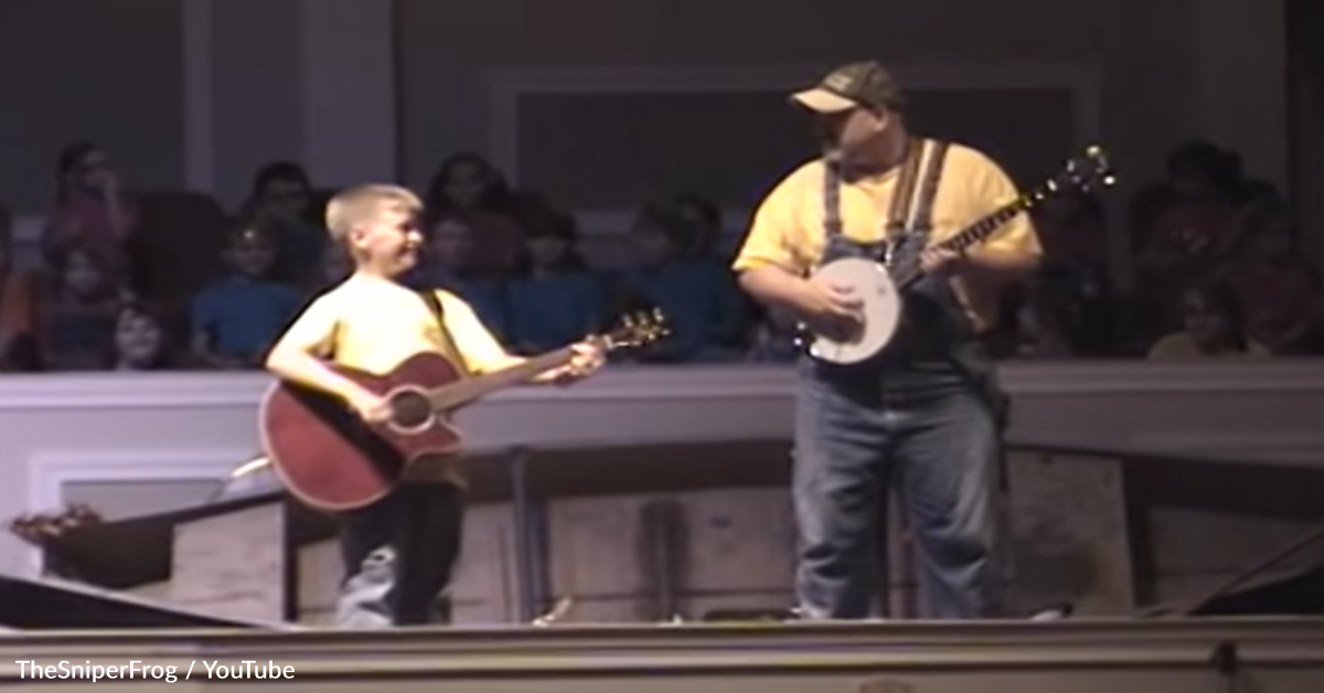 10YearOld Boy Attempts “Dueling Banjo” Performance With Master Banjo