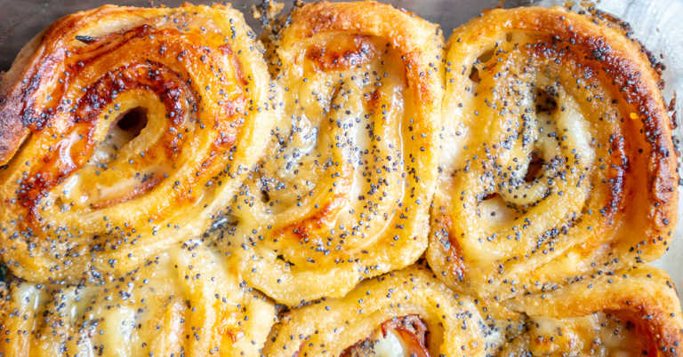 Baked Ham and Cheese Rolls