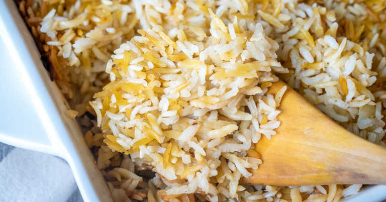 Oven Baked Rice Pilaf
