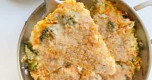 Cheesy Broccoli Rice Pie