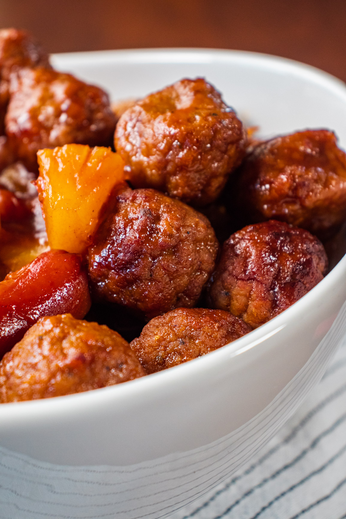 Slow Cooker Meatball Pineapple Smokies Recipe - Dinner, then Dessert