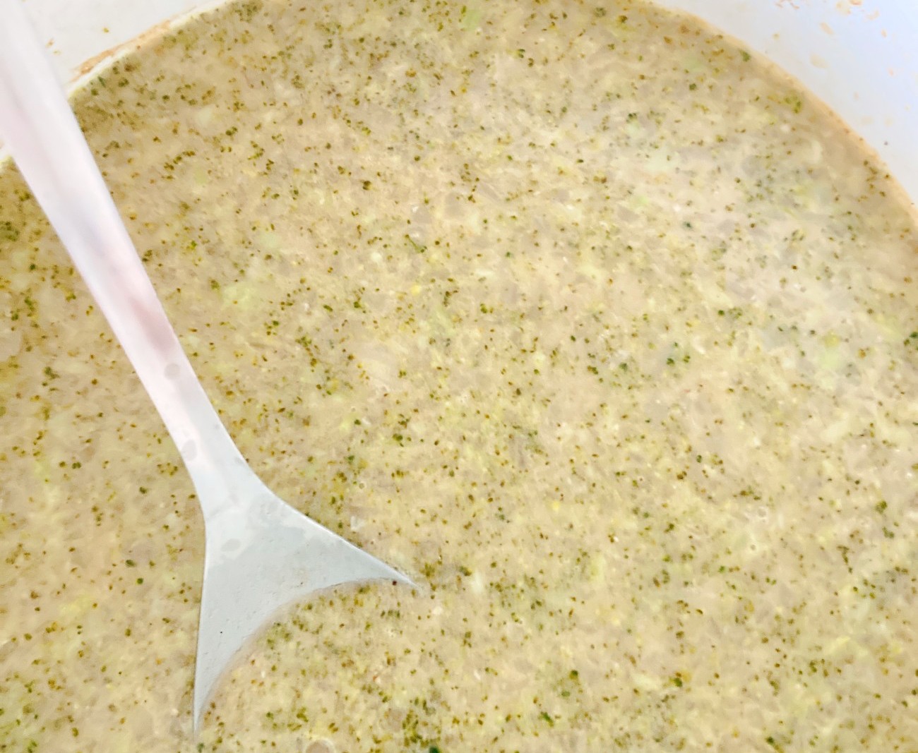 Use a stick blender, food processor, or upright blender to puree soup, then return to pot.