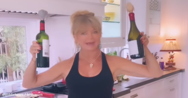 Goldie Hawn Shares Her Secret Exercise Routine Using Wine Bottles