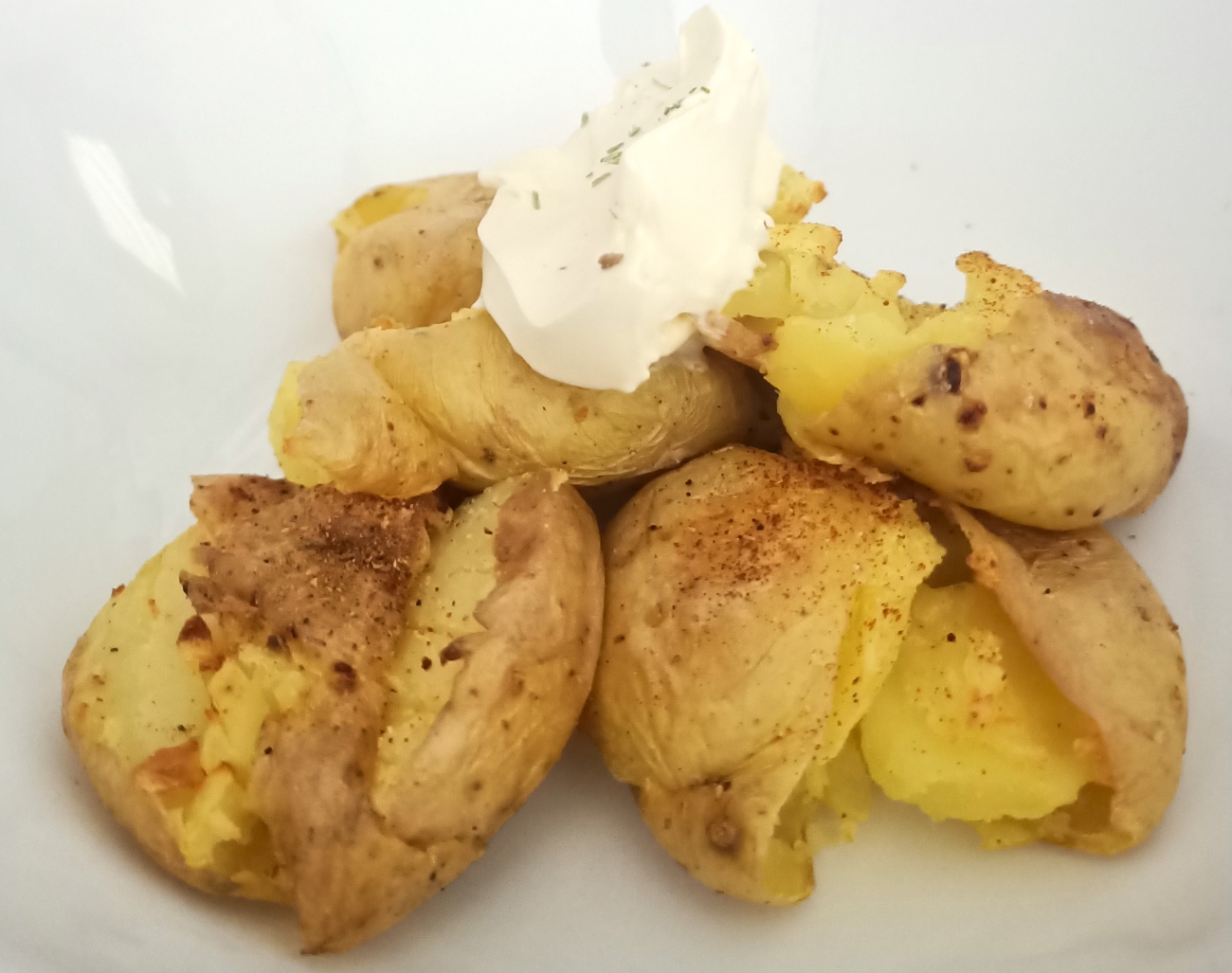 Air Fryer Smashed Potatoes - Savory Thoughts