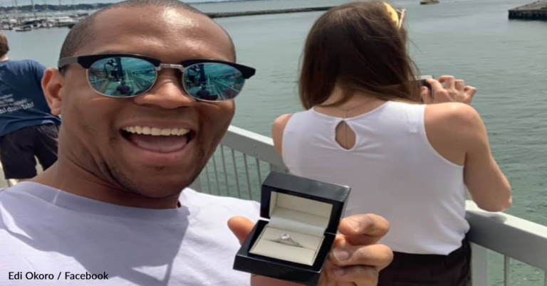 Man Uses Secret Engagement Ring To Photobomb Girlfriend For Over A Month