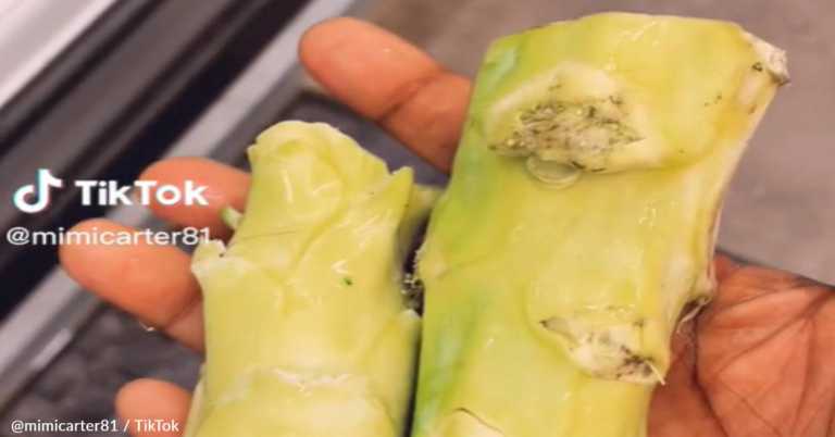 Woman Roasted For “Money Saving” Hack To Cut Stems Off Broccoli Before Paying