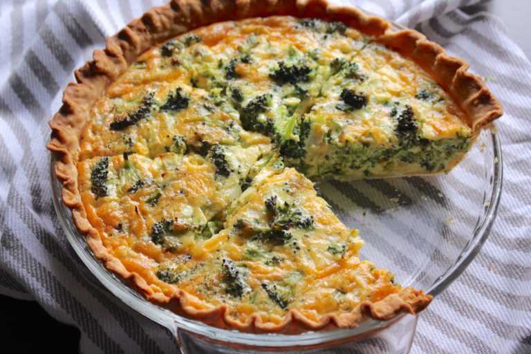 Broccoli Cheddar Quiche
