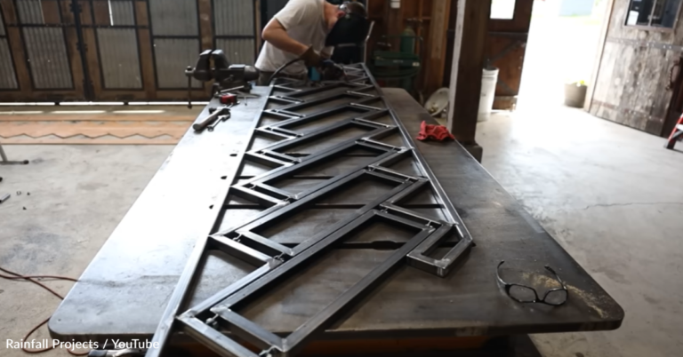 Designer Creates Modern Folding Staircase That Hangs On The Wall