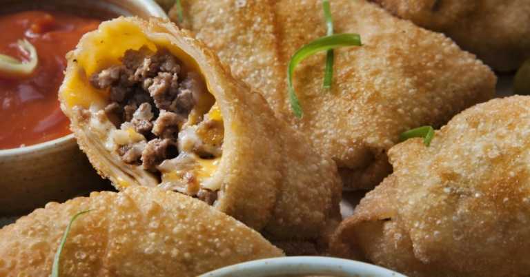 Tasty Cheeseburger Egg Rolls
