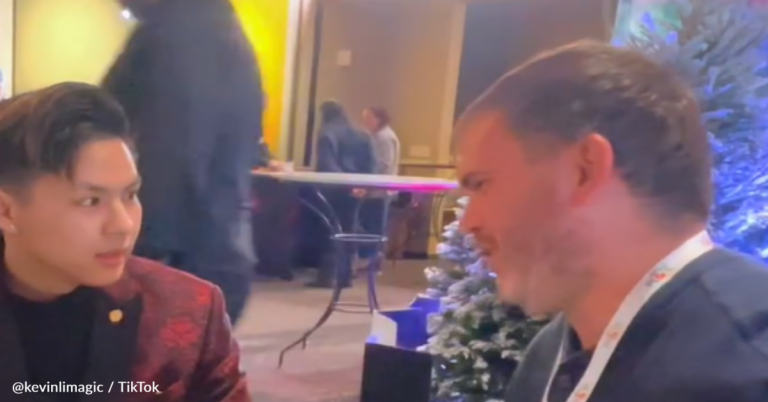 Magician Finds Way To Perform Trick For A Blind Man