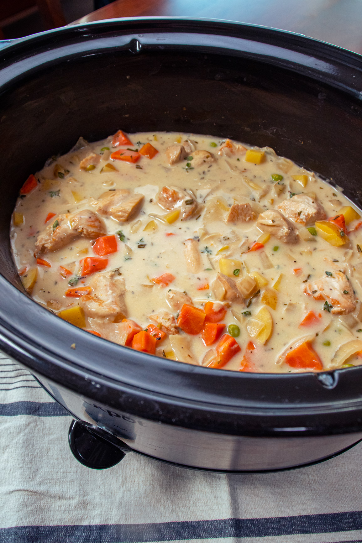 Slow Cooker White Wine Chicken Stew