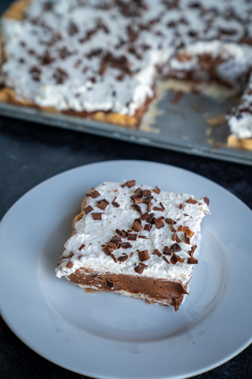 French Silk Slab Pie-image