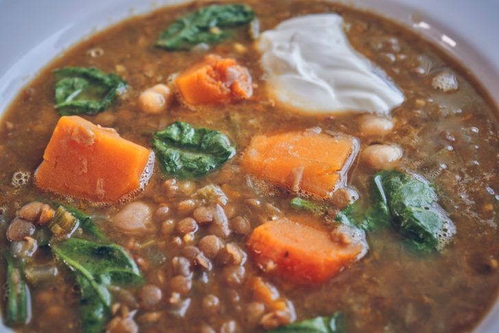 Pumpkin Stew with Chickpeas, Celery and Lentils