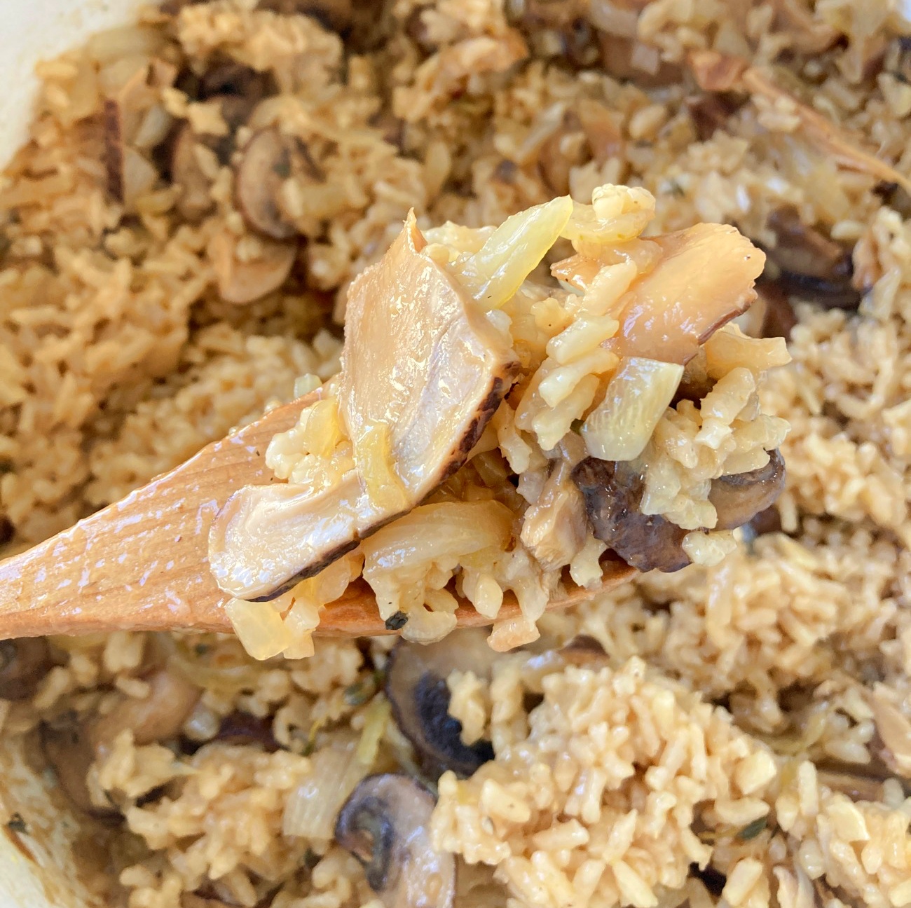 Caramelized Onion and Mushroom Oven Risotto