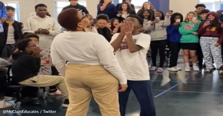 Teacher Taps In During Student Dance-Off In Epic Viral Video