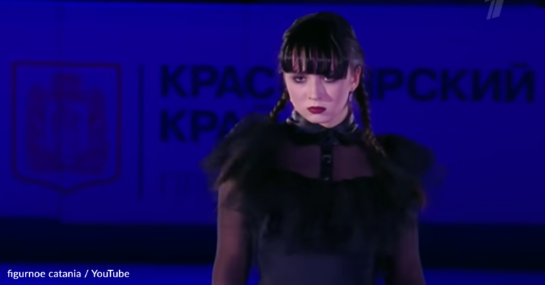 Olympic Figure Skater Performs The “Wednesday” Dance On Ice