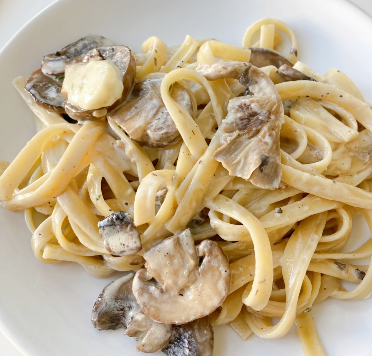 Creamy Mushroom Gorgonzola Fettuccine