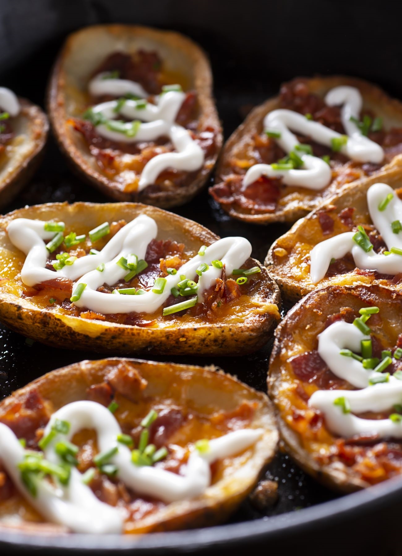 Skillet Loaded Potato Skins Vertical 2