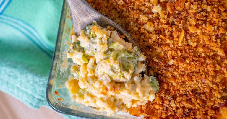 Broccoli Cheddar Rice Casserole