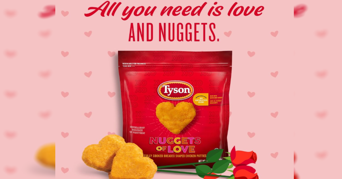 Tyson Is Bringing Back Its “Nuggets Of Love” For Valentine’s Day 12 Tomatoes